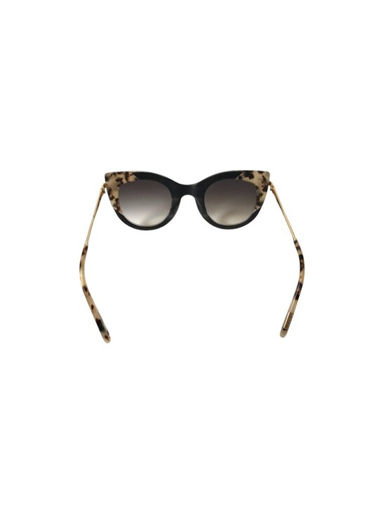 Krewe Laveau Cat Eye Sunglasses Womens Black Brown 24K Gold Hardware Gradient main image 5
